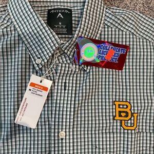 Baylor university Antigua Green Casual Button Down Shirt